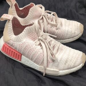 adidas Women's Pink and Beige Sneakers